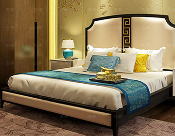 酒店新中式床