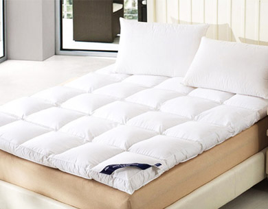 酒店床上用品防羽布羽绒立体护床垫