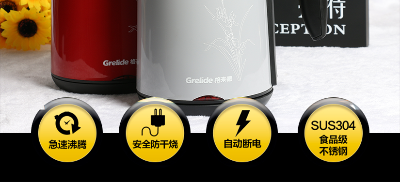 双色电热水壶展示