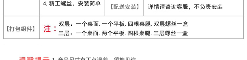 产品参数详细说明